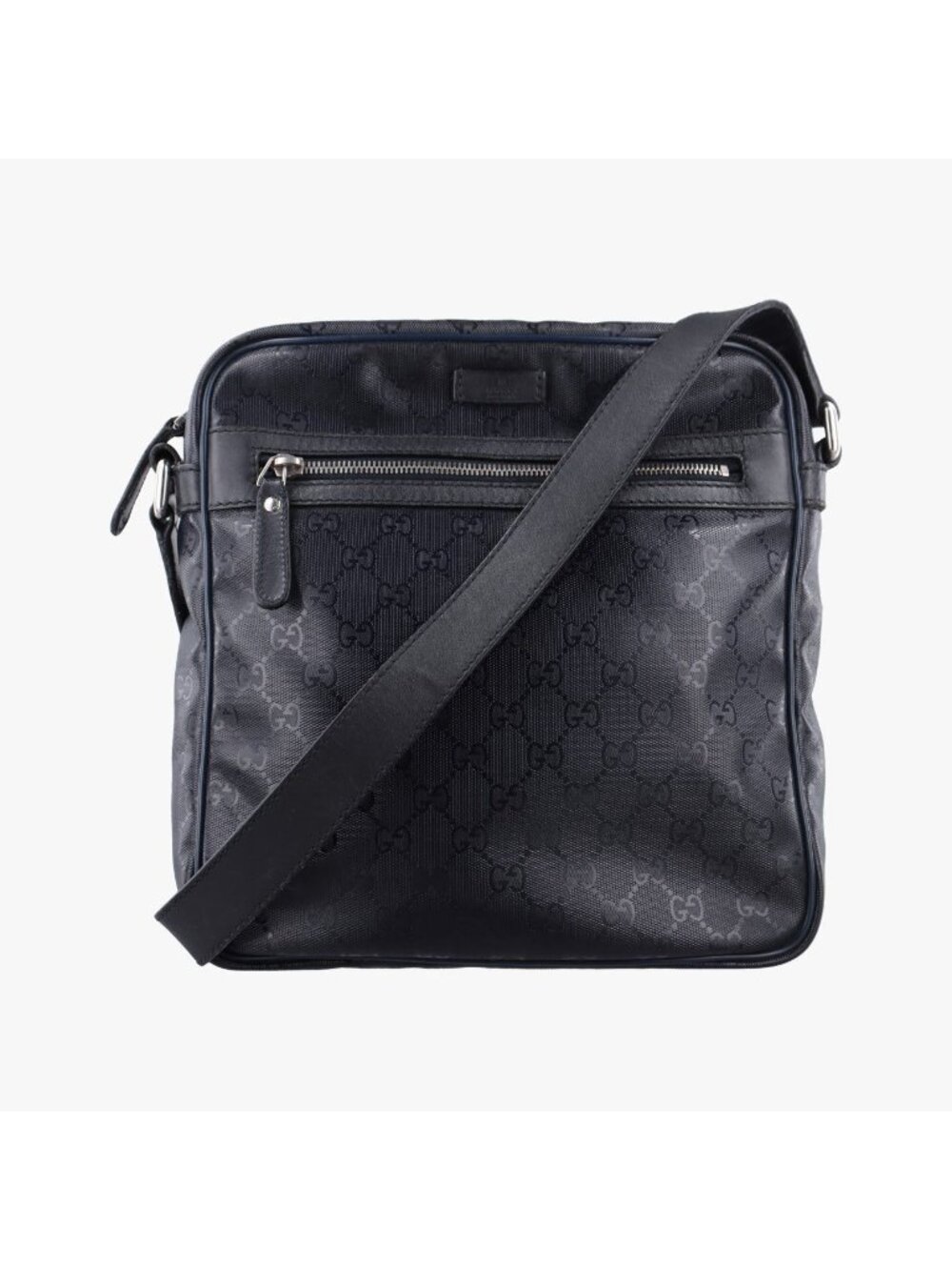 Gucci GG Supreme Messenger Navy Leather